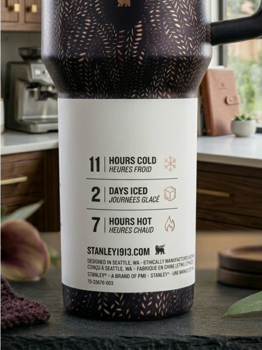 NWT Stanley x CALIA 40 oz Quencher H2.0 Tumbler Black Serpent Limited Edition - Picture 2 of 7